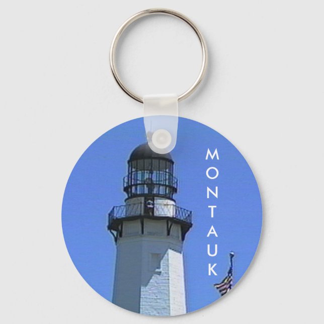 Montauk Lighthouse, Hamptons, NY Nyckelring (Framsida)