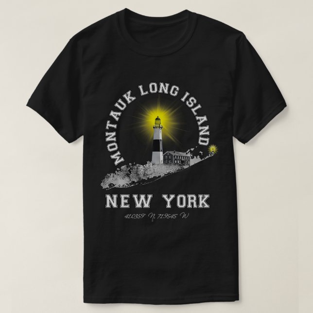 Montauk Lighthouse Long Island NY T Shirt (Design framsida)