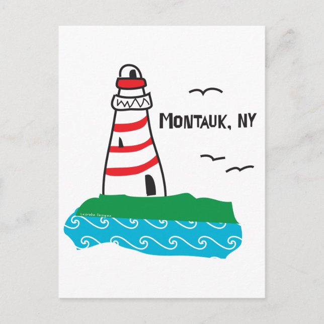 Montauk Lighthouse-vykort Vykort (Framsida)
