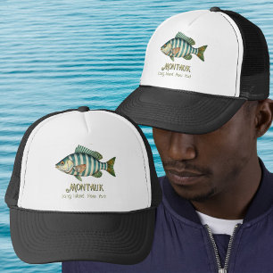 Montauk Long Island New York nautisk fisk Keps