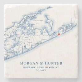 Montauk NY Hampton Destination Wedding Favor Stenunderlägg