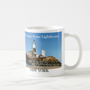 Montauk pekar fyren, den New York muggen Kaffemugg