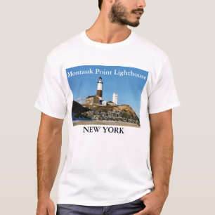 Montauk pekar fyren, den New York T-tröja T-shirt