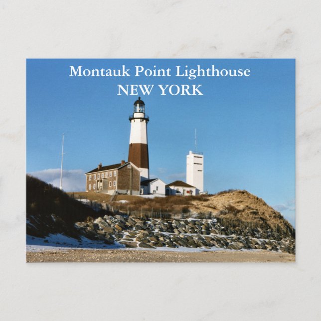 Montauk Point Lighthouse, New York-vykort Vykort (Framsida)