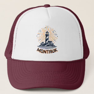 Montauk Point New York Fyren Soluppgång Keps