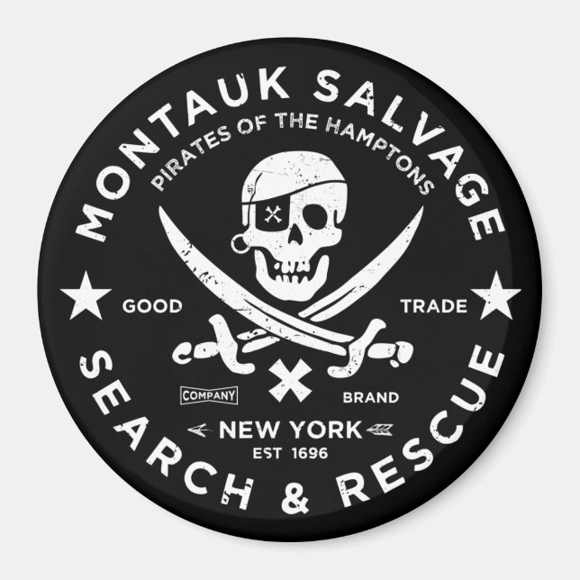 Montauk Salvage Co. 2" Magnet v1 (Framsidan)
