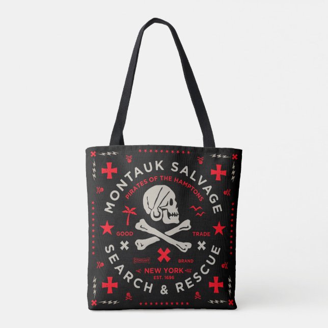 Montauk Salvage Co. Bandana Beach Bag Tygkasse (Baksida)
