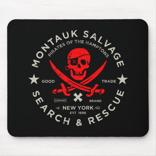 Montauk Salvage Co. Pirat Mouse Pad Musmatta (Framsidan)