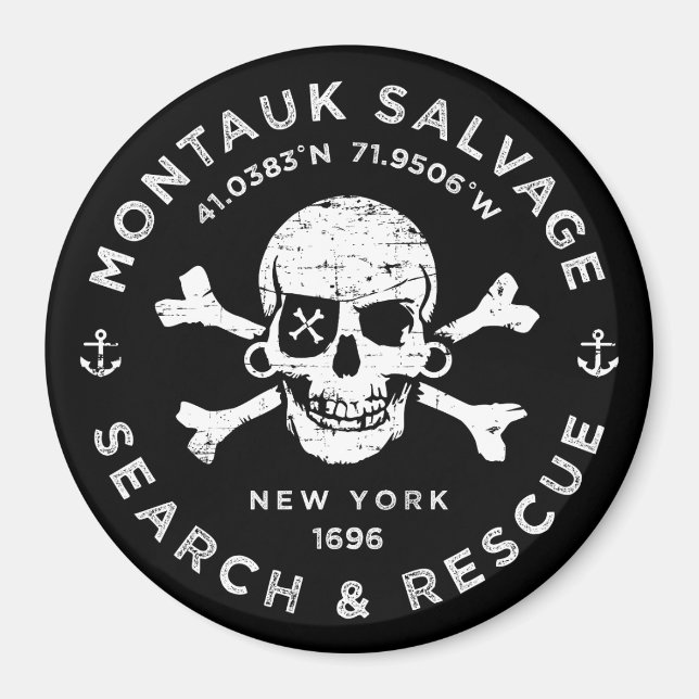Montauk Salvage Company Magnet (Framsidan)