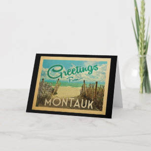 Montauk strandvintage resor kort