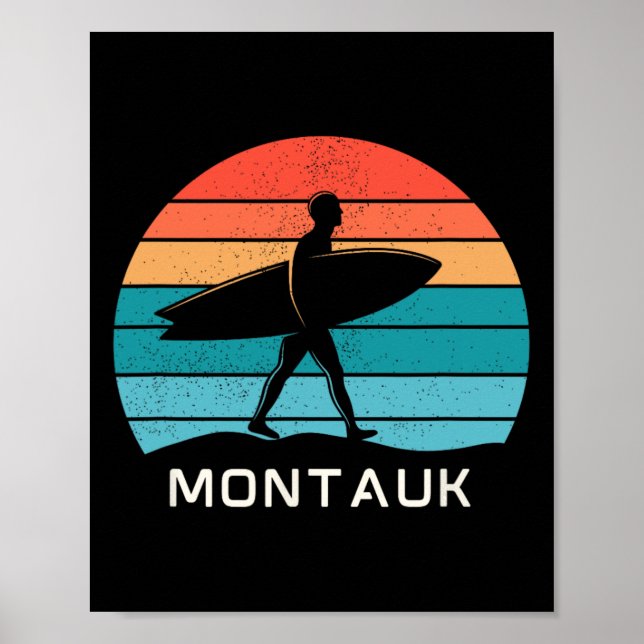 Montauk surfing poster (Framsidan)