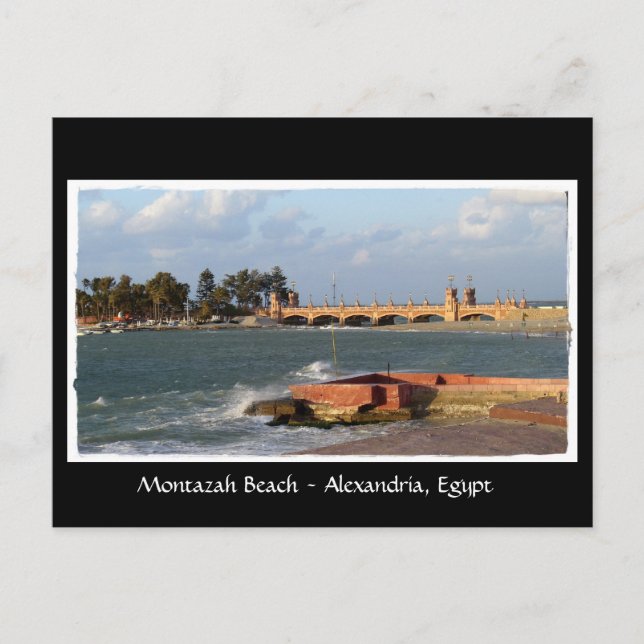 Montazah Beach - vykort för Egypten (Framsida)