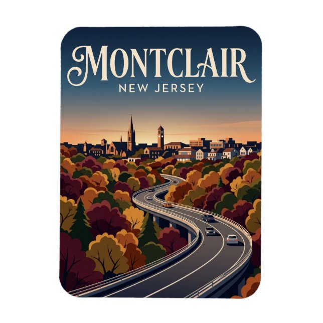 Montclair New Jersey Magnet (Vertikal)