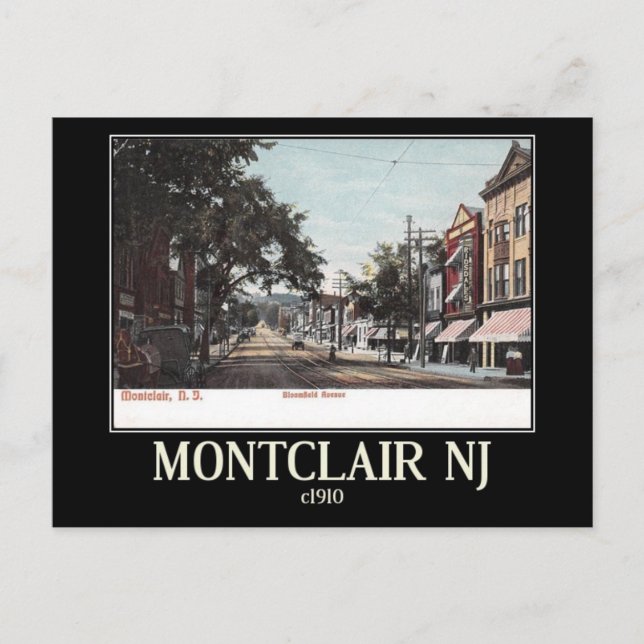 Montclair, New jersey, Vintage Vykort (Framsida)