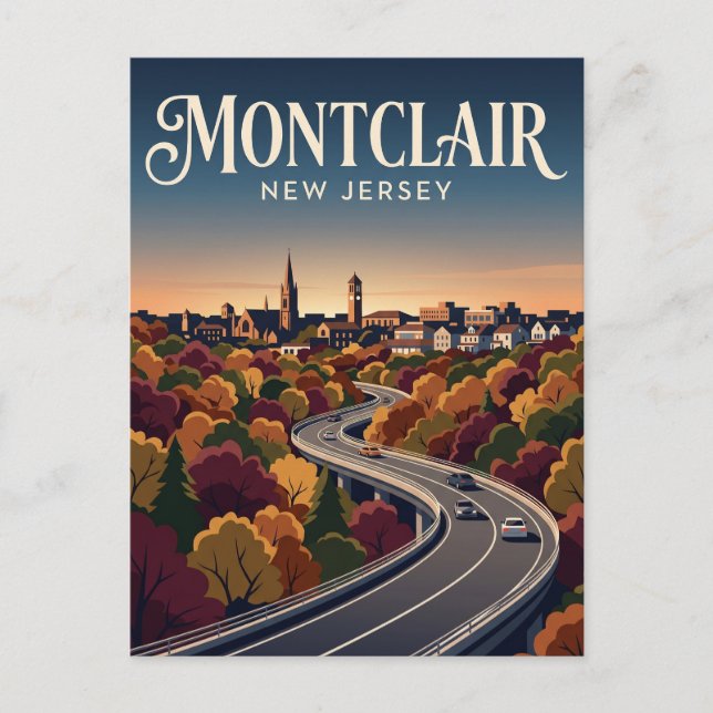 Montclair New Jersey Vykort (Framsida)