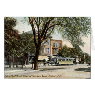 Montclair NJ 1908 Vintage Hälsningskort