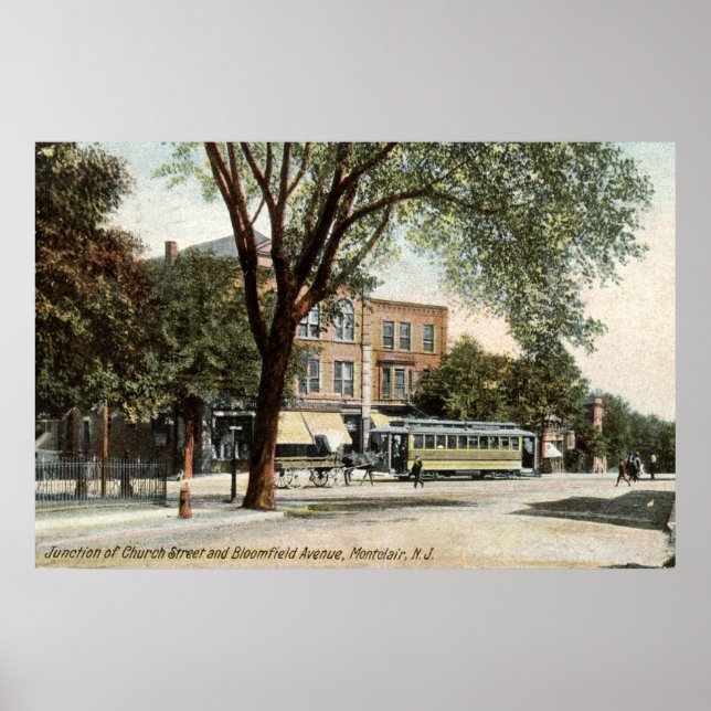 Montclair NJ 1908 Vintage Poster (Framsidan)
