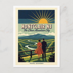 Montclair NJ Retro Resa 1950-talsstil Vykort