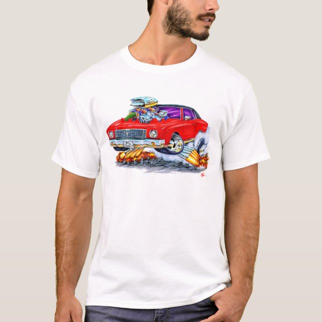Monte 1970 - carlo röd bil tee shirt (Framsida)
