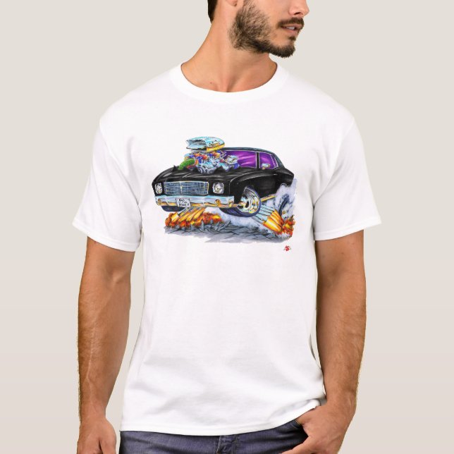 Monte 1970 - carlo svart bil t-shirt (Framsida)