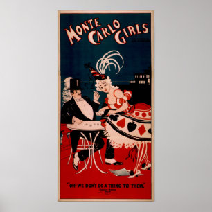 MONTE - Affisch för VAUDEVILLE för dans för CARLO