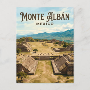 Monte Albán arkeologiska zon Mexiko Vykort