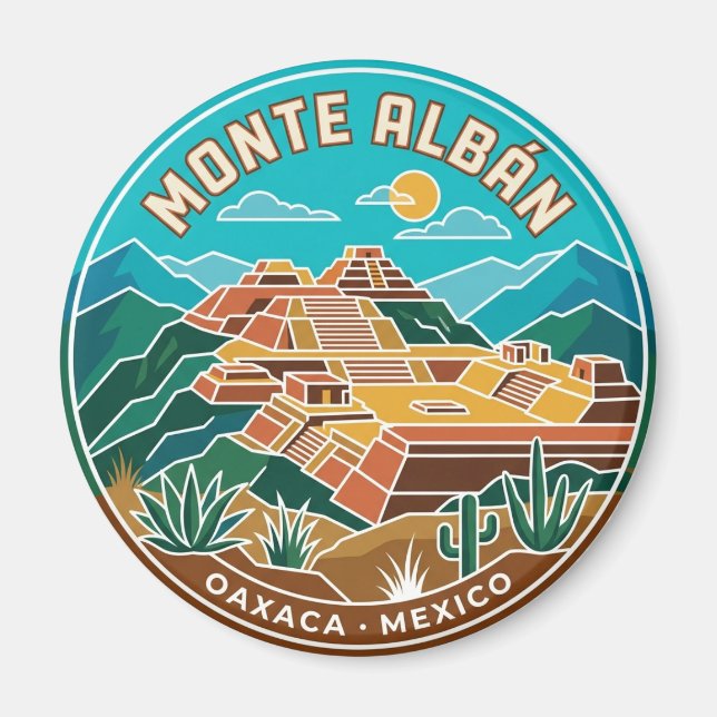 Monte Albán Mexiko Magnet (Framsidan)