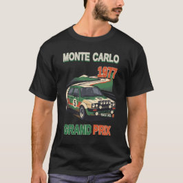 Monte Carlo 1977 Vintage Grand Prix Racing Affisch T Shirt