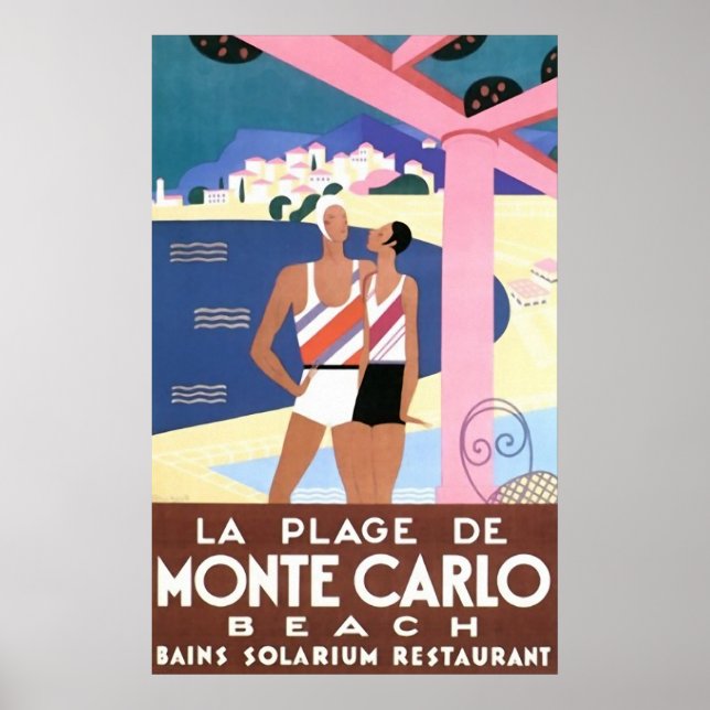 Monte Carlo Beach Poster (Framsidan)