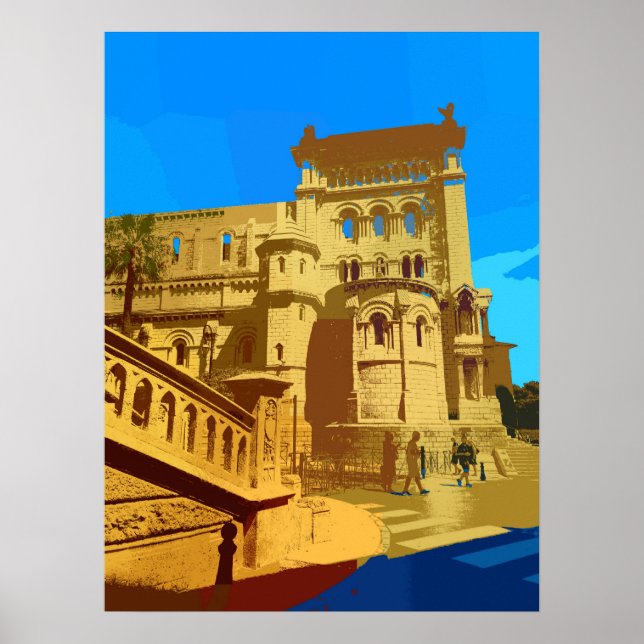 Monte Carlo Casino i Retro Bohemian Stil Poster (Framsidan)