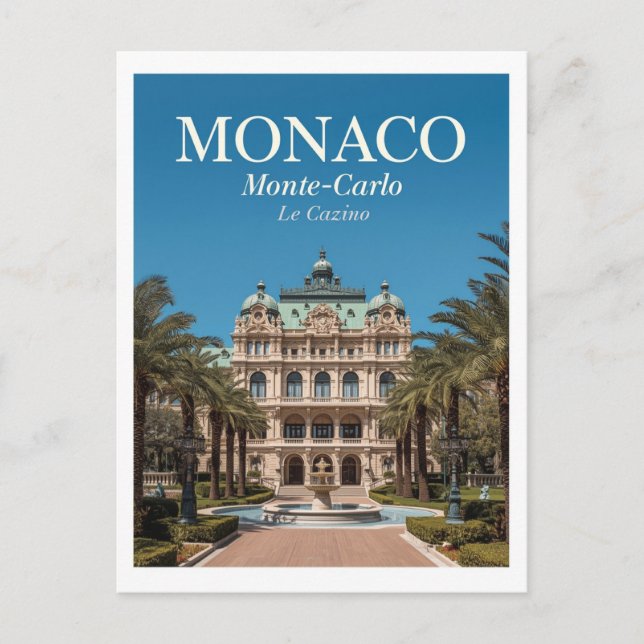 Monte Carlo Casino Monaco Vykort (Framsida)