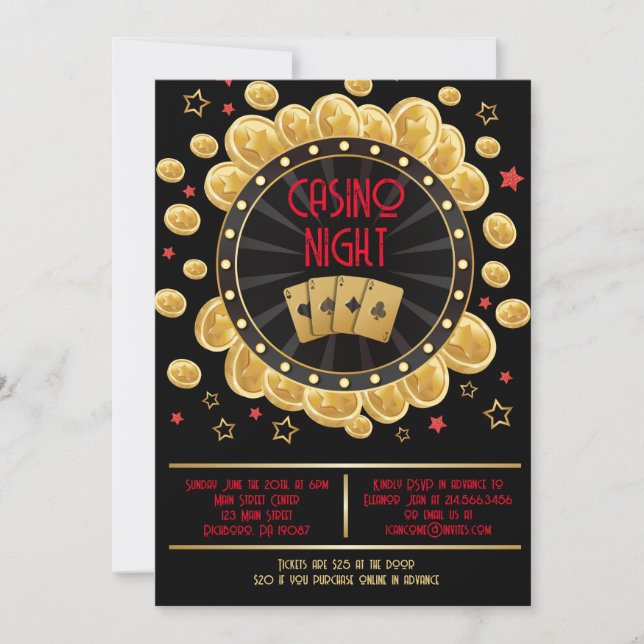 MONTE CARLO CASINO NATT Fund Raising Investigation Inbjudningar (Framsida)