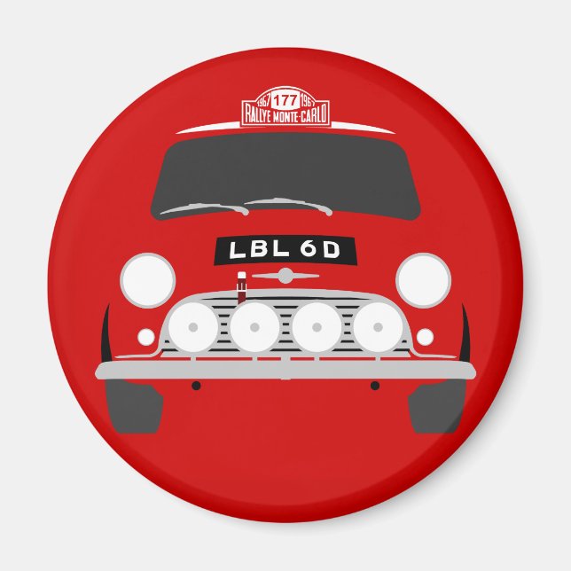 Monte Carlo Classic Mini Cooper S Magnet (Framsidan)