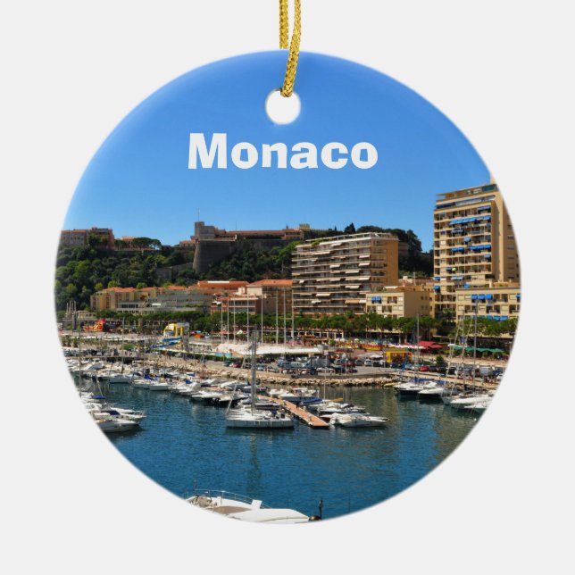 Monte - carlo i Monaco Julgransprydnad Keramik (Framsidan)