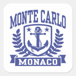 Monte Carlo Monaco Fyrkantigt Klistermärke