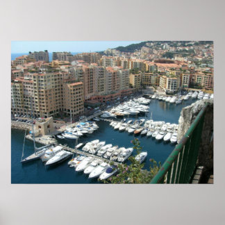 Monte Carlo Monaco Marina och Condos Poster