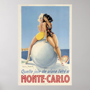 Monte Carlo Monaco Vintage Resoreraffisch Poster