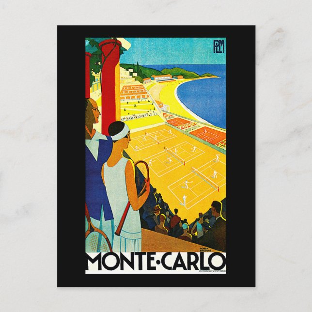 Monte Carlo Vintage resor Poster Vykort (Framsida)