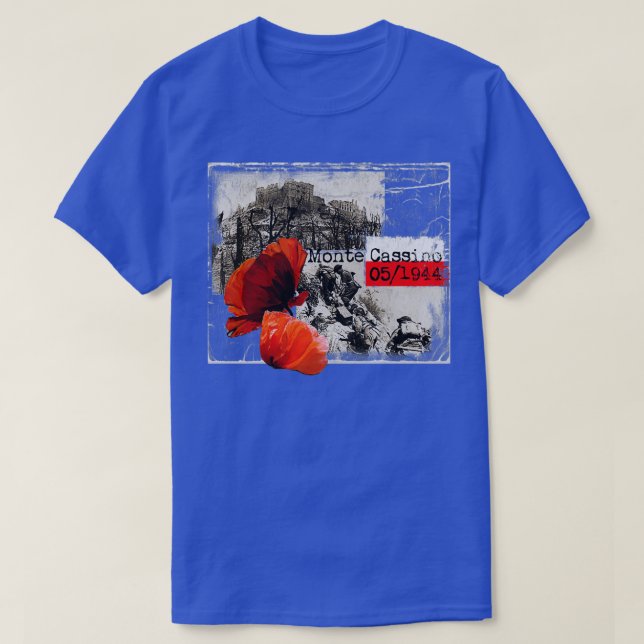 Monte Cassino Italien WW2 T Shirt (Design framsida)