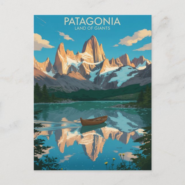 Monte Fitz Roy Patagonia Vykort (Framsida)
