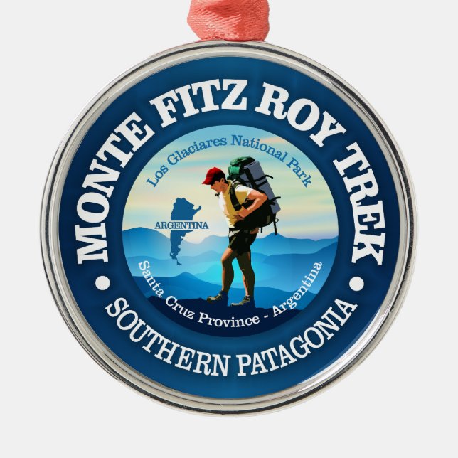 Monte Fitz Roy Trek Julgransprydnad Metall (Framsidan)