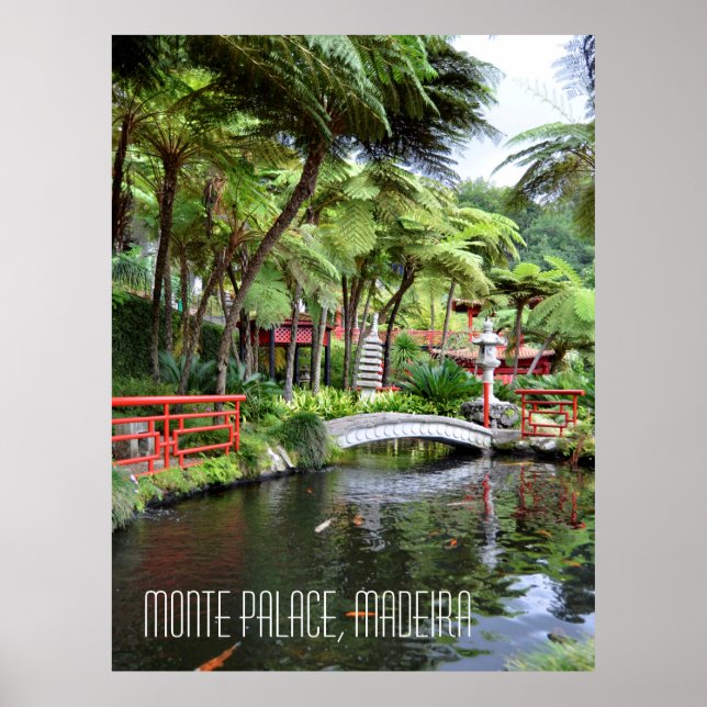 Monte Palace Tropical Gardens Madeira Portugal Poster (Framsidan)
