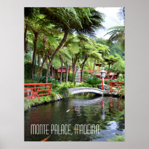 Monte Palace Tropiska Trädgårdar Madeira Portugal Poster
