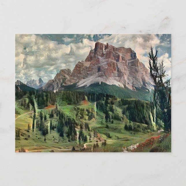 Monte Pelmo-vykort för målning Vykort (Framsida)