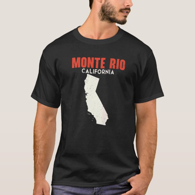 Monte Rio Kalifornien USA State America Travel Cal T Shirt (Framsida)
