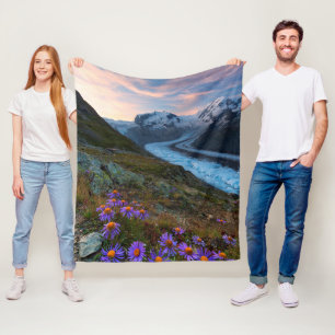 Monte Rosa glaciär Schweitz Fleecefilt