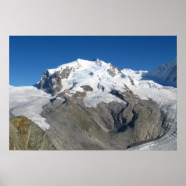 Monte Rosa, schweiziska Alpernor Poster