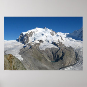 Monte Rosa, schweiziska Alpernor Poster