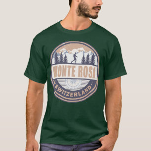 Monte Rosa Swiss Swiss Alperna Vintage Hiking T Shirt