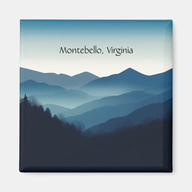 Montebello VA Blue Ridge Mountains Specialmagnet Magnet (Framsidan)